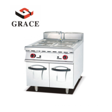 Commercial Kitchen 900 Series Large Capacity High Power 4 Basins Gas Bain Marie With Cabinet